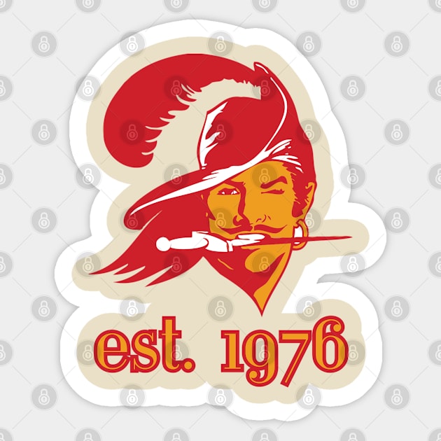 Tampa Football est. 1976 Sticker by capognad